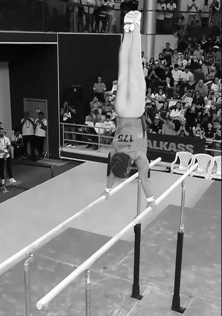 Carlos Martinez in vintage gymnastics competition
